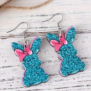 Easter Bunny Dangle Earrings
